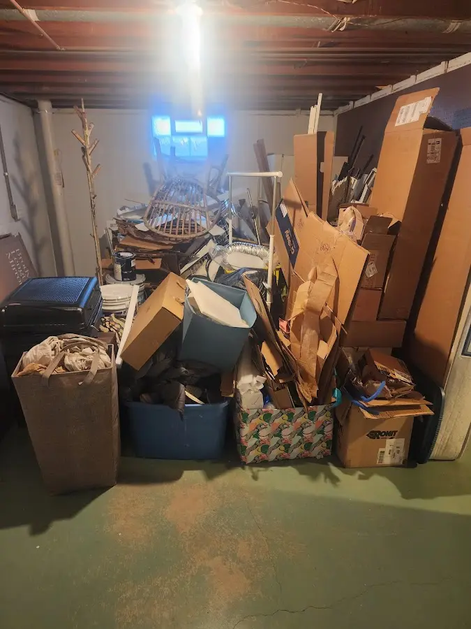 Roll-off dumpster container at job site for 15 Yard Dumpster Rental in Greensburg